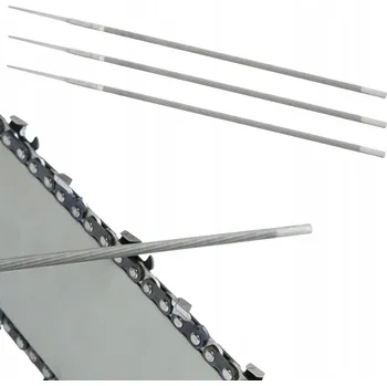 Pilník na řetěz 4.5 mm kulatý, ostření řetězů pily, 3 ks pilníků