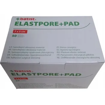 Náplast Netkaný obvaz Batist Elastpore+Pad 7x5 cm 50 kusů