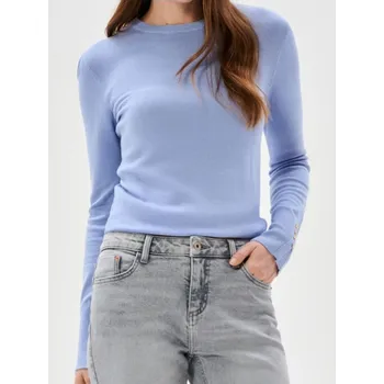 Oblečení a móda Sinsay - Svetr s dekorativními knoflíky na manžetách - světle modrá - 660GZ-50X - 660GZ-50X-XXL