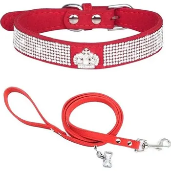 Obojek pro psa Yiwong obojek pro psy s kamínky + vodítko