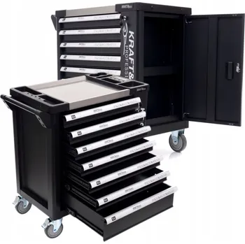 Dílenský vozík Kraft&Dele 7 zásuvek s brzdou a zamykáním na klíč