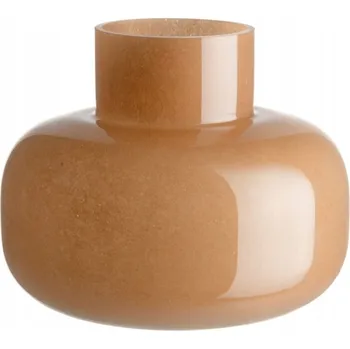 Váza DEKORATIVNÍ VÁZA, BARVENÉ SKLO, PRŮMĚR 16 CM, VÝŠKA 19 CM, ORANŽOVÁ