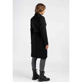 Dámský kabát Salme Vlněný kabát Mollie Černá Regular Fit 46