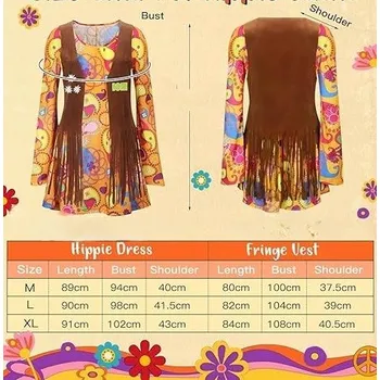 Karnevalový kostým TOLOYE 80 retro hnědá M