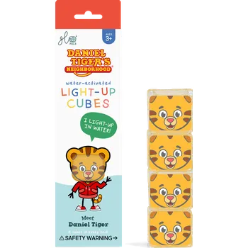 Hračka pro nejmenší Glo Pals Svítící senzorické kostky do vody 4 ks