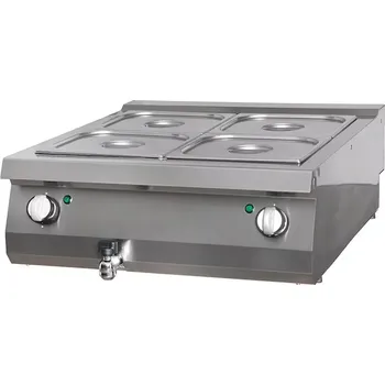Kuchyňský gril Maxima Bain Marie pro vysoké zatížení - elektrický - dvojitá jednotka - hloubka 70 cm | 09398135