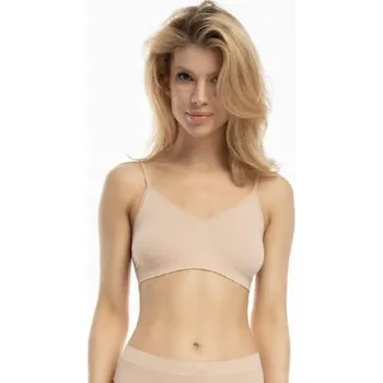 Podprsenka Měkká podprsenka braletka BAMBOO béžová Julimex XL béžová