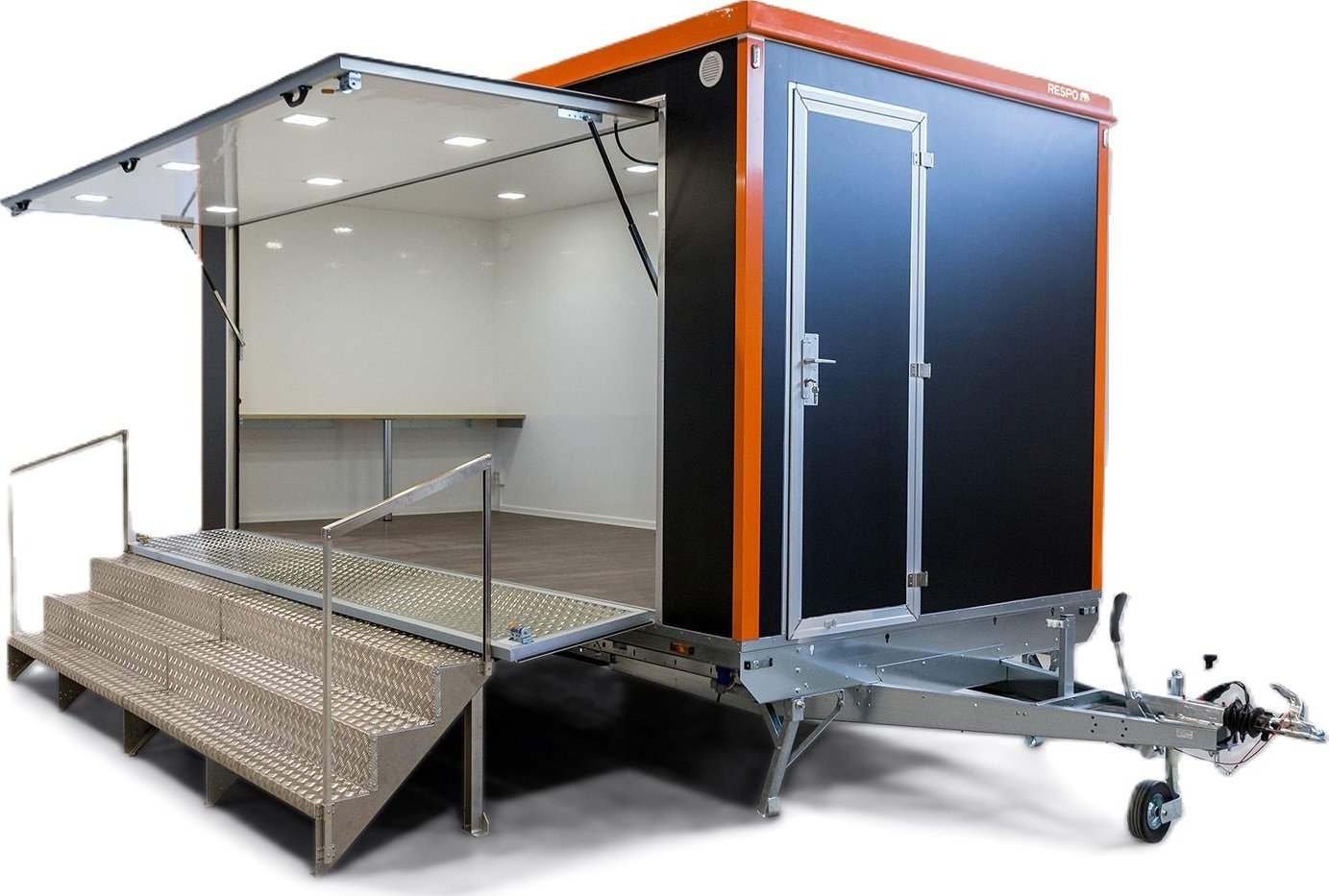 Promo přívěs RESPO T220 Showroom, 512x220 cm, černý