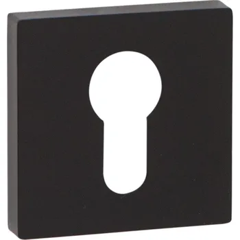 COBRA ROZETA HRANATÁ 52x52mm Provedení: PZ (vložkový zámek), Povrch: Černá