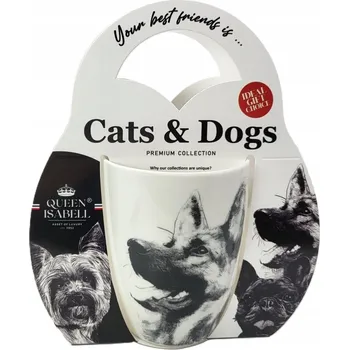 Hrnek Queen Isabell, porcelánový, s motivem psů, 350 ml