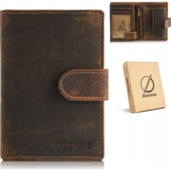 Peněženka Pánská kožená peněženka hnědá klasická, vertikální peněženky z kůže Hunter