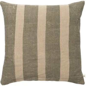 Polštář Ferm Living, Dekorativní polštář Oleo s pruhy 50 x 50 cm zeleno-béžový - Formadore