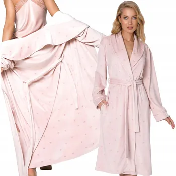 Dámský župan Hřejivý župan AMANDA se srdíčky soft *XS* růžový