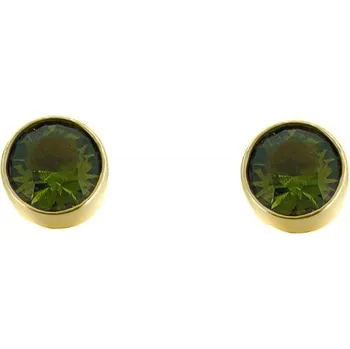 Náušnice Zlaté náušnice s vltavíny P20 0083