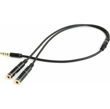 Mikrofon GEMBIRD 3,5 mm jack audio+microphone redukce, 20 cm, 2xF/M, 4pin