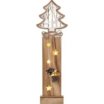 Vánoční dekorace Emos DCTW03 LED strom dřevěný 48 cm