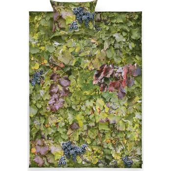 Povlečení Foonka, Povlečení Hayka vinná réva jednoduché s povlakem na polštář 70 x 80 cm 150 x 200 cm - Formadore