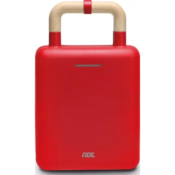 Toustovač ADE, Sendvičovač s vložkou na vafle ADE s teflonovými vložkami červený - Formadore