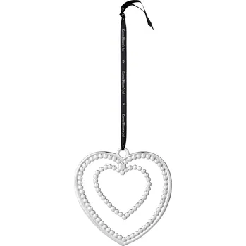 Vánoční dekorace Rosendahl, Ozdoba na vánoční stromek Karen Blixen srdce z kuliček 12 cm stříbrná - Formadore