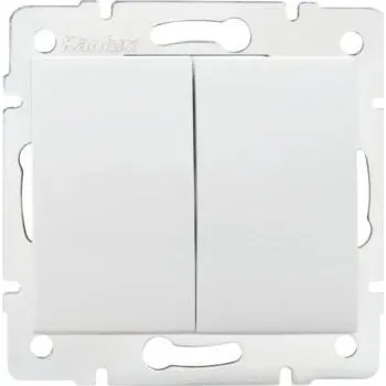 vypínač Dvojitý vypínač pod omítku Kanlux bílý 25066