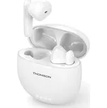 Thomson Bluetooth sluchátka WEAR77032, pecky, nabíjecí pouzdro, bílá