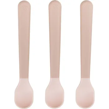 Příbor Done by deer, Lžičky pro kojence Foodie pudrově růžové 3 ks - Formadore
