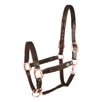 Vybavení pro koně Ohlávka STAR MIX Waldhausen Barva: hnědá/růžově zlatá, Velikost: WB