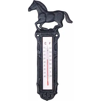 Domácí teploměr Litinový teploměr s koněm HKM – 25,4 cm