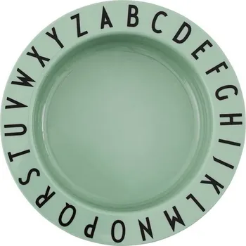 Talíř Design Letters, Hluboký talíř Eat & Learn z tritanu zelený - Formadore