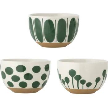 Bloomingville, Mističky Linora 580 ml bílo-zelené 3 ks - Formadore