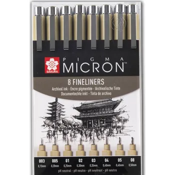 Liner Sakura kulatý hrot 0,15 mm černý