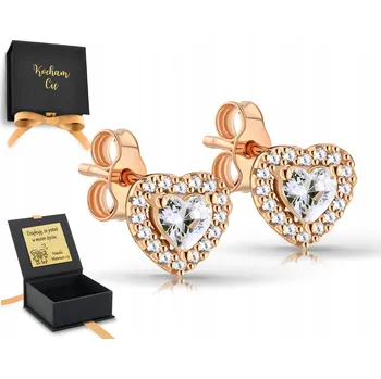 Náušnice RŮŽOVÉ ZLATÉ NÁUŠNICE , SLZICOVÉ PĚNCÍ, STŘÍBRO 925