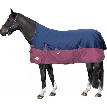 Vybavení pro koně Deka HKM výběhová Highneck 400gr Barva: Modrá/Vínová, Velikost: 120
