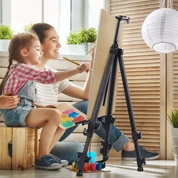 Malířský stojan Real Home MALÍŘSKÝ STOJAN Z ALUMINIA PRO VENKOVNÍ POUŽITÍ 52-155 CM + KRYT