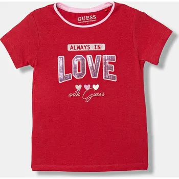 Dětská móda Dětské tričko Guess K6RI11.K6YW4.PPY2 červená 33X, vel. 122-125