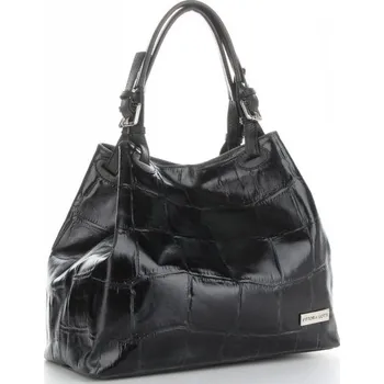 Kabelka Kožené kabelka shopper bag Vittoria Gotti černá V692754