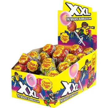 Bonbon Chupa Chups XXL Drops se žvýkačkou uvnitř 29g (Kartonové balení : 25 ks)