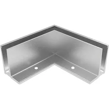 Zábradlí ECONOMY vnější roh pro podlahový profil tvar F, naložená montáž, stříbrný elox