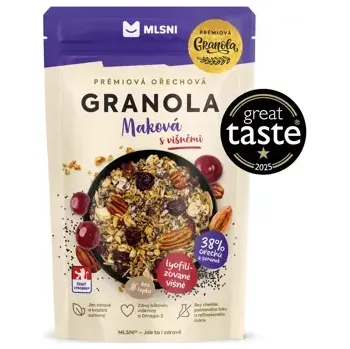 Prémiová granola maková s višněmi