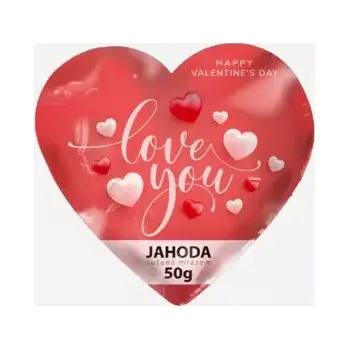 Sušená potravina Lyofilizované jahody - velké červené srdíčko Valentýn 50 g
