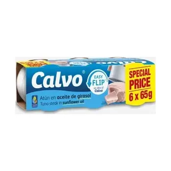 konzervovaná ryba Tuňák ve slunečnicovém oleji 6x65 g 390 g