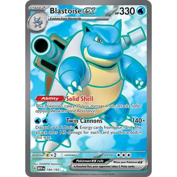 Karetní hra Blastoise ex MEW 184/165
