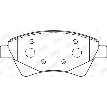 Brzdová destička Sada brzdových destiček, kotoučová brzda JURID 573124J