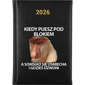 Kalendář Knižní kalendář 2026 A5 FunnyCase černý