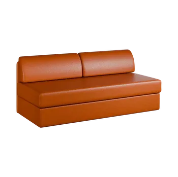 Sedací souprava MARIANA S OPĚRKOU rošt, válenda celočalouněná, koženka OTO P 2 - koženka cihlová