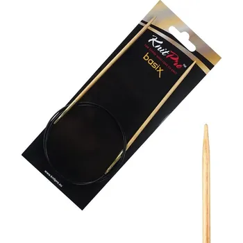 Jehlice Dřevěné kruhové jehlice Knitpro Basix Birch 80 cm 3 mm