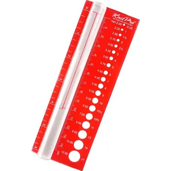 pravítka Pravítko KnitPro s lupou na měření jehlic