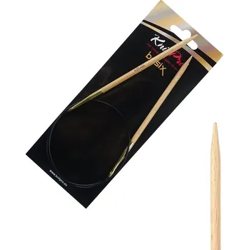 Nástroj na niť a příze Dřevěné kruhové jehlice Knitpro Basix Birch 60 cm 4,5 mm