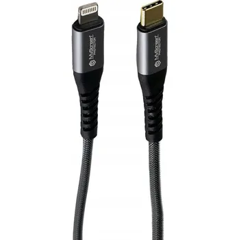 Datový kabel Kabel MyScreen USB-C - Apple Lightning 1,2 m šedý