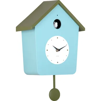 Karlsson, Nástěnné hodiny s kukačkou Cuckoo Light, světle modré - Formadore